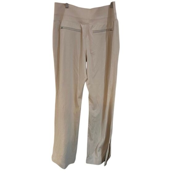 Athleta wide slit leg tan pull on pants pockets large - Picture 7 of 9